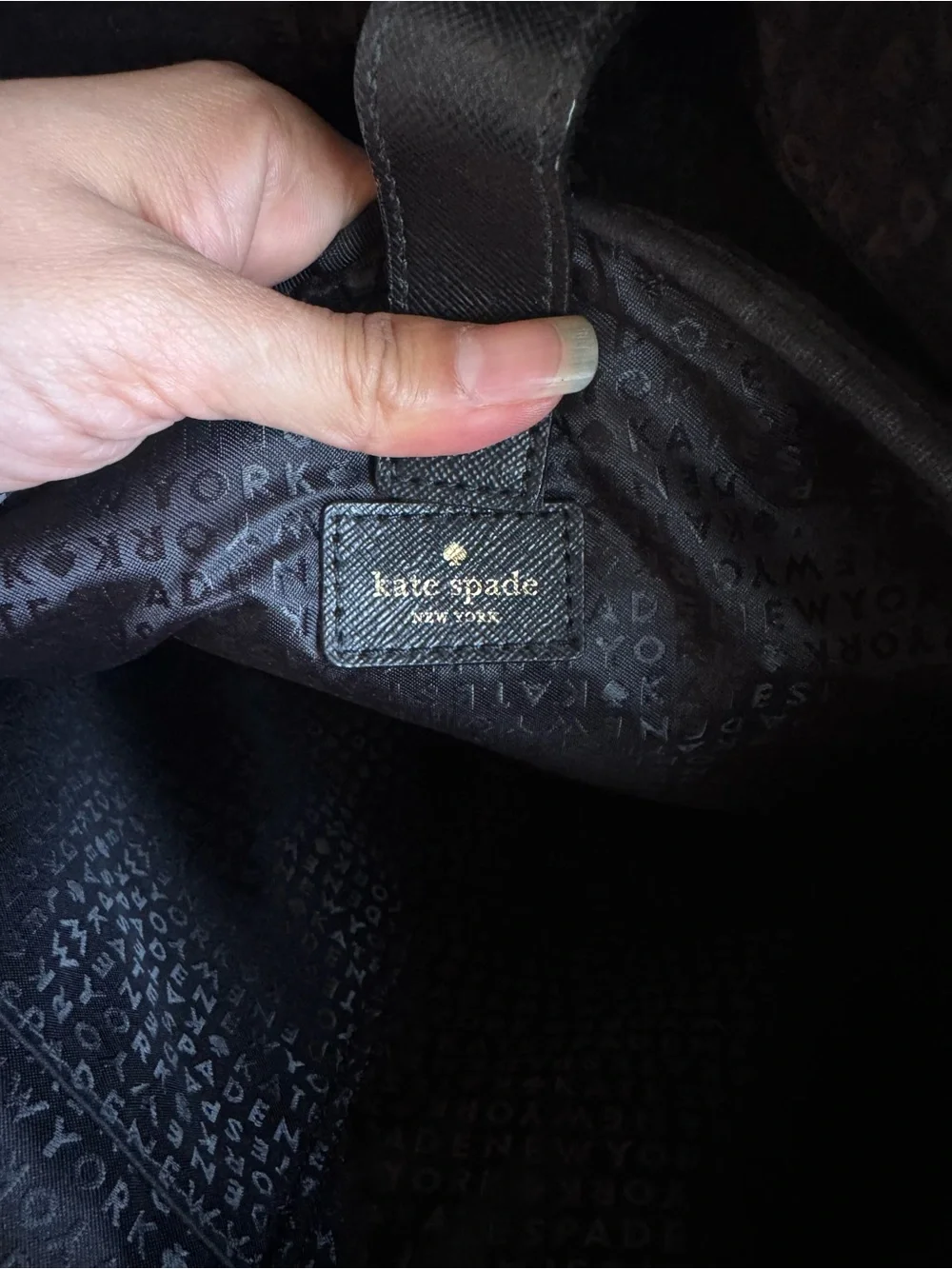 Kate Spade Daveney Black Nylon Laptop Bag Briefcase Crossbody Work Tote